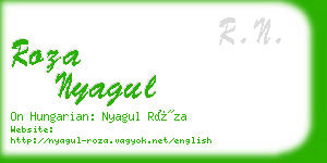 roza nyagul business card